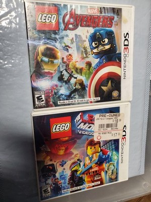 LOT OF 2: Lego Marvel's Avengers + THE LEGO MOVIE VIDEOGAME NINTENDO 3DS