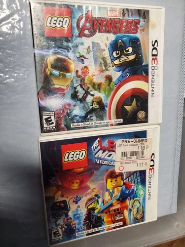 LOT OF 2: Lego Marvel's Avengers + THE LEGO MOVIE VIDEOGAME NINTENDO 3DS