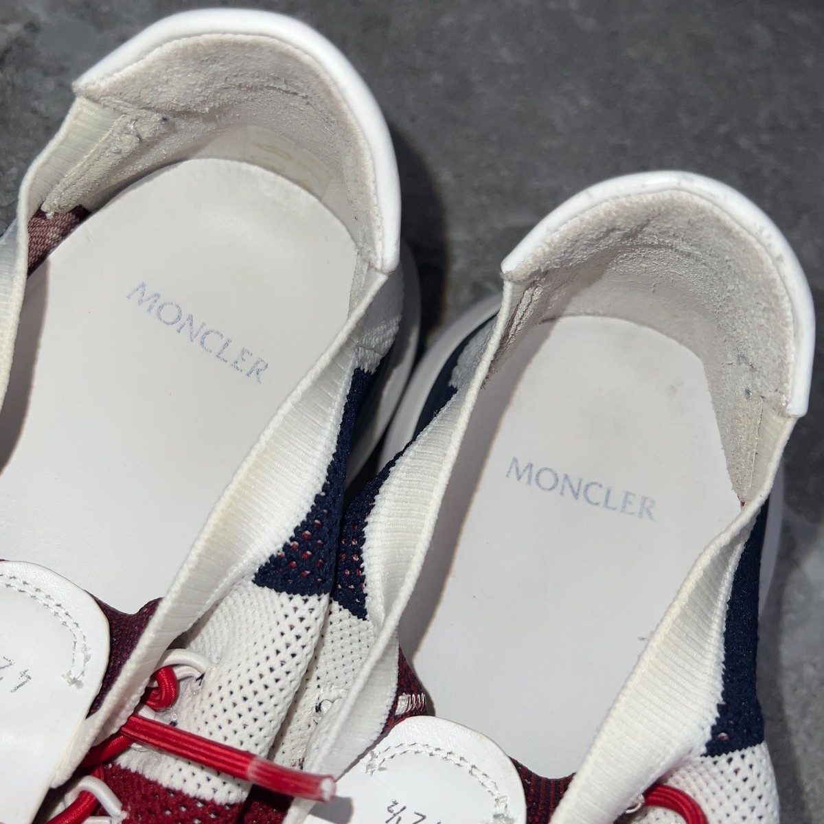 Moncler Bubble Low Top Trainers Sneakers White Mesh 9.5 US or 42.5