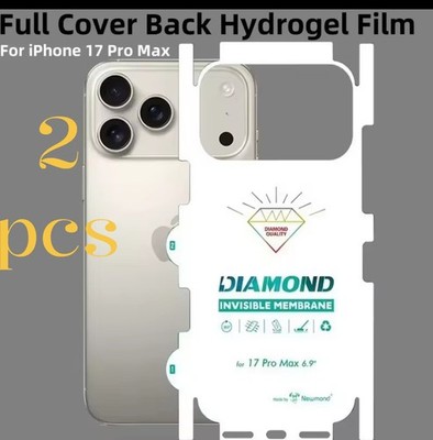2 Pcs Full Cover Back Hydrogel Film for 17 Pro Max In Cheap Price Anti-Scratch