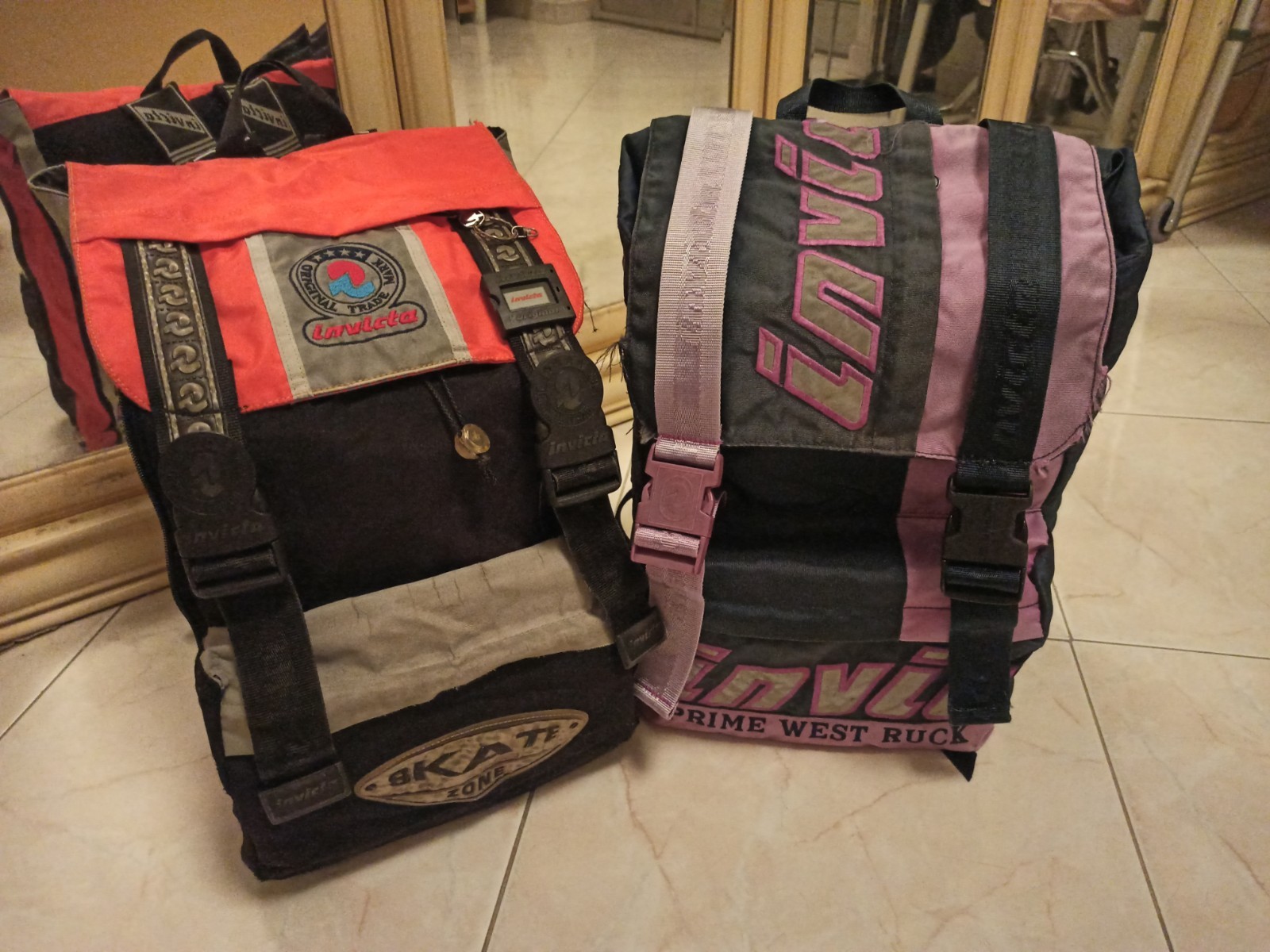 Invicta Two backpack multicolor USED vintage impo… - image 21