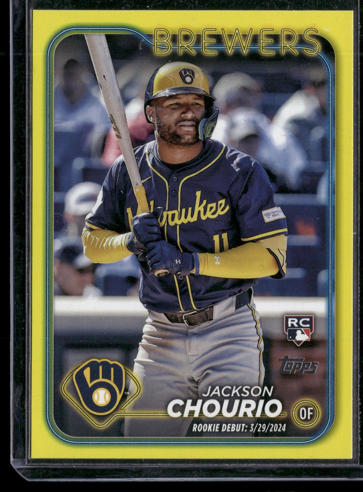 2024 Topps Update #US155 Jackson Chourio Yellow