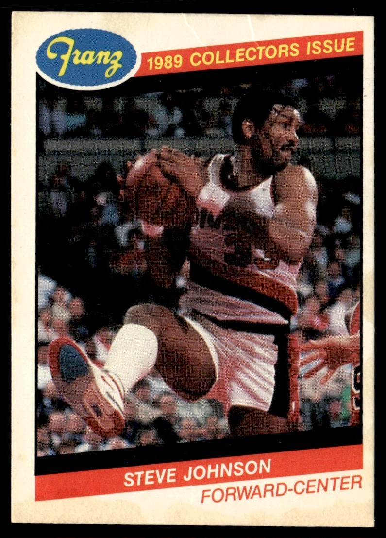 1988-89 Fleer Franz Portland Trail Blazers Steve Johnson Portland Trail Blazers