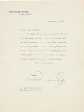 Calvin Coolidge 1923 Typed Letter Signed as President - White House Stationery
