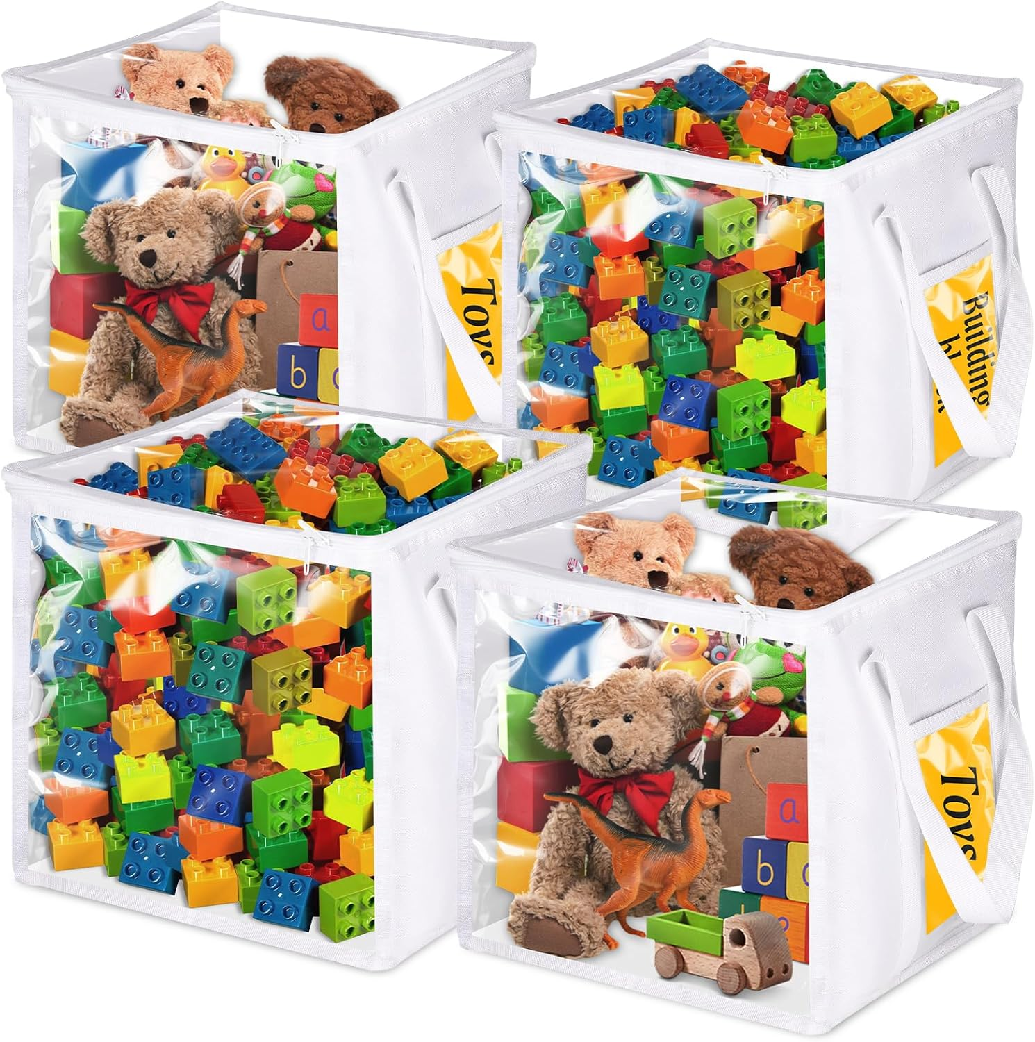 4 Pack Cube Toy Storage Bag, 12