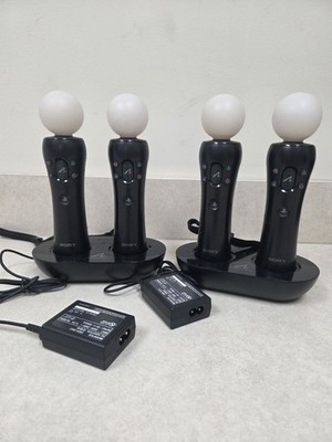 Sony Playstation 3 Move Motion Controllers & Charging Docks Lot 