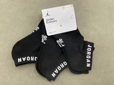 Air Jordan Everyday 3 Pairs Women Size M Black No Show Socks Fast Shipping
