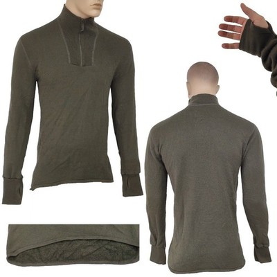 Original Bundeswehr KSK turtleneck olive merino terrycloth undershirt long sleeve woolpower