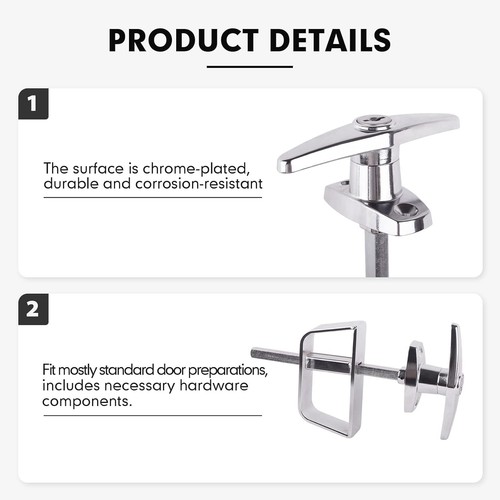 Shed Door Latch T-Handle Lock Kit with 5 KeysBTEOBFY 5-1/2" Stem Storage Barn... - Picture 4 of 6