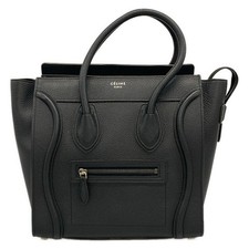 CELINE Luggage Micro Shopper 167793DRU.38NO Black Drummed Calf Handbag