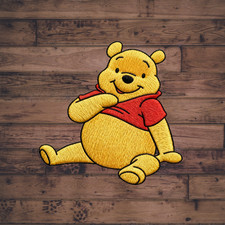 Embroidered Cute Pooh Bear Iron - On Patch Cartoon Animal Gift