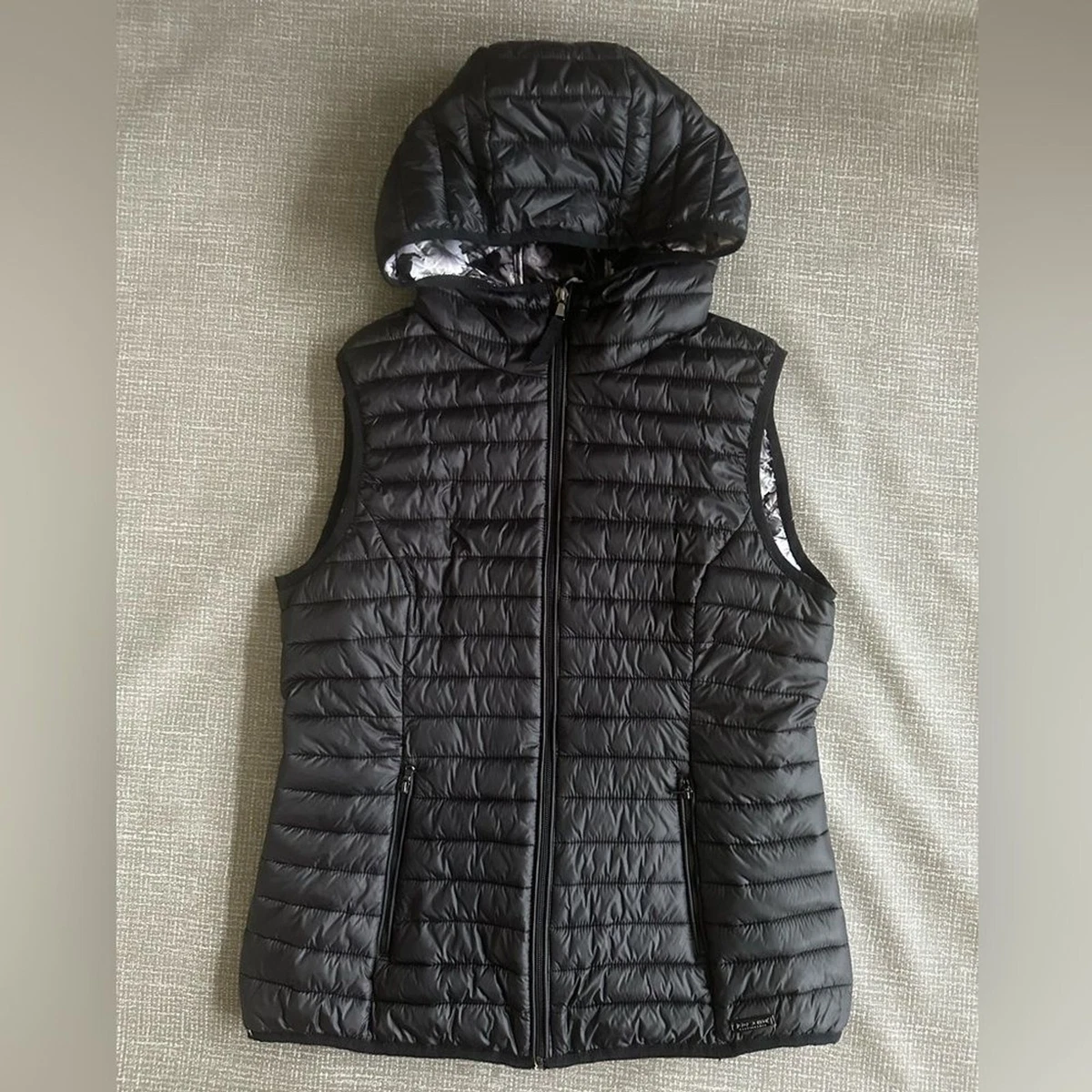 Gilet Sans Manches Betsey Johnson Performance – Femme Taille S – Gris, Fermeture Zip, Col Montant – Neuf Sans étiquette