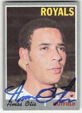 1970 Topps #354 Amos Otis In Person Signed Auto 56396
