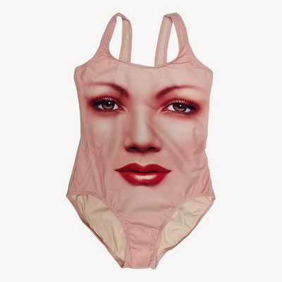 Adidas Jeremy Scott Badeanzug Designer Face Swimsuit Gesicht