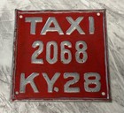 1928 Kentucky Taxi License Plate 2068 - Rare — photo 1