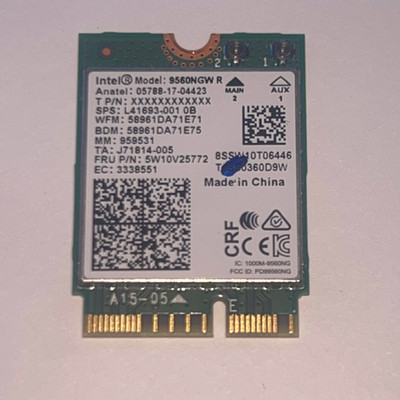Intel 9560NGW M.2 WiFi Bluetooth Card AC 9560 CNVi 1.73Gbps BT5.0 - Tested