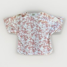 Vtg 80s LL Bean Women’s Tropical Print Pink T-shirt Made In USA 100% Cotton MED