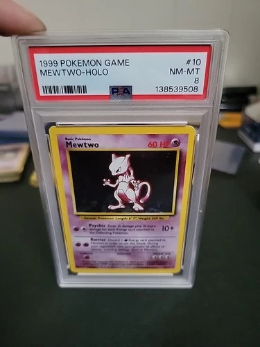 PSA 8 NM-MT 1999 Pokemon Base Set Unlimited MEWTWO Holo 10/102