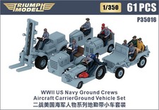 1/350 WWII USN Ground Crews 47 Figures & Aircraft Carrier Ground Vehicle x14