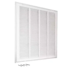 20 x 20 in. Steel Return Filter Grille – Wall or Ceiling Air Vent Cover