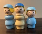 Vintage Fisher Price Little People Whoops Hair Off-Set Double Collar Wrong Face