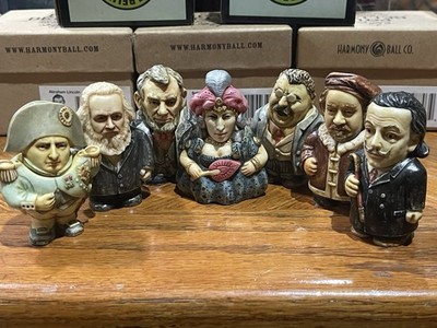 Harmony kingdom Pot Belly Retired Lot Of 7 Historical Figures RARE Rembrandt