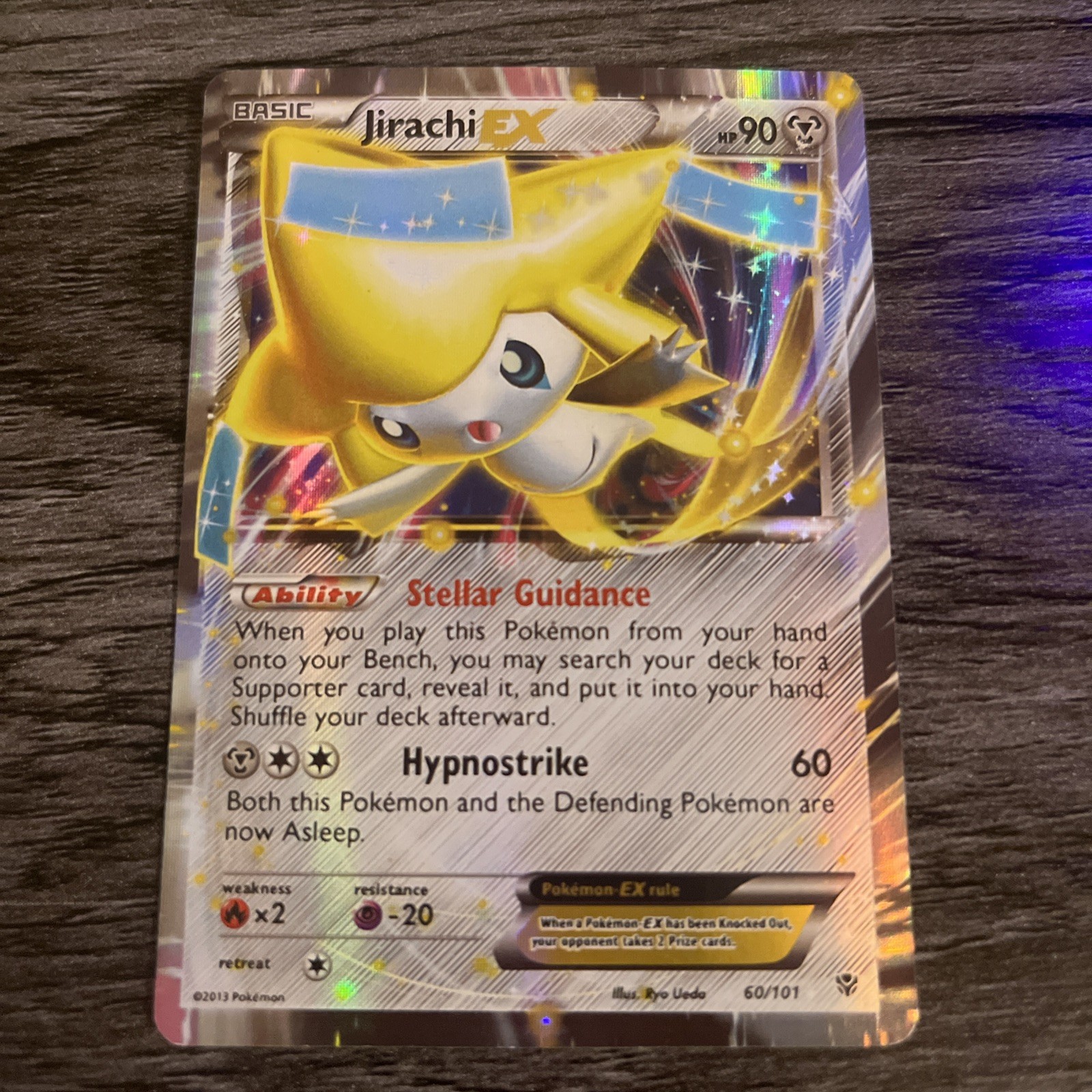 Jirachi EX 60/101 Plasma Blast Holo Ultra Rare Pokemon Card Black White NM