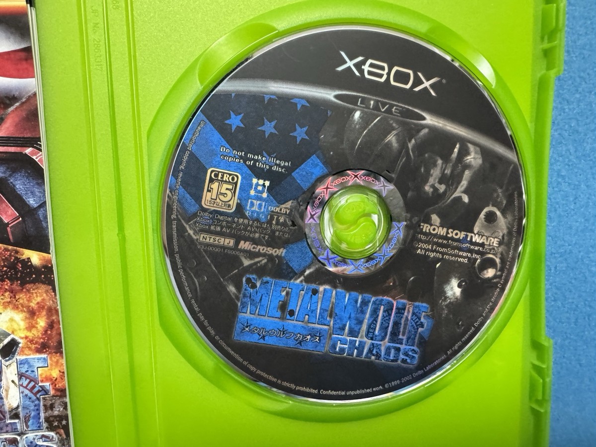 L WOLF CHAOS【中古美品・xbox北米版】 Metal Wolf Chaos Xbox Japan Import Complete Edition Japan