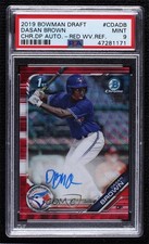2019 Bowman Draft Chrome Pick Red Wave Refractor 5/5 Dasan Brown PSA 9 Auto 02u0