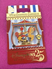 Disney Pin 2025 Charming Carousels Winnie The Pooh Horse Spinner LE 2000