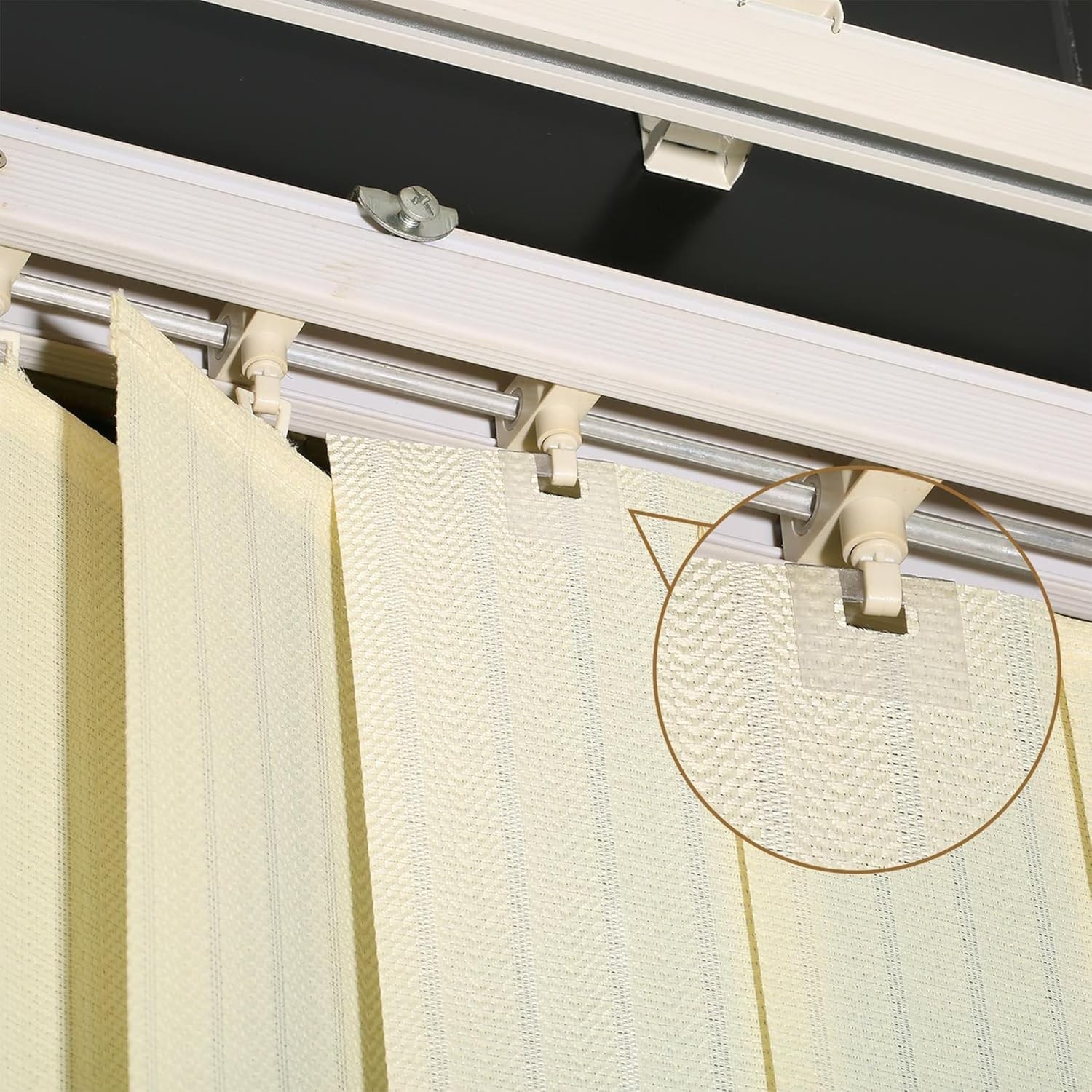 60 Pcs Vertical Blind Repair Tabs, Clear Vertical Blinds Replacement Parts Fixer