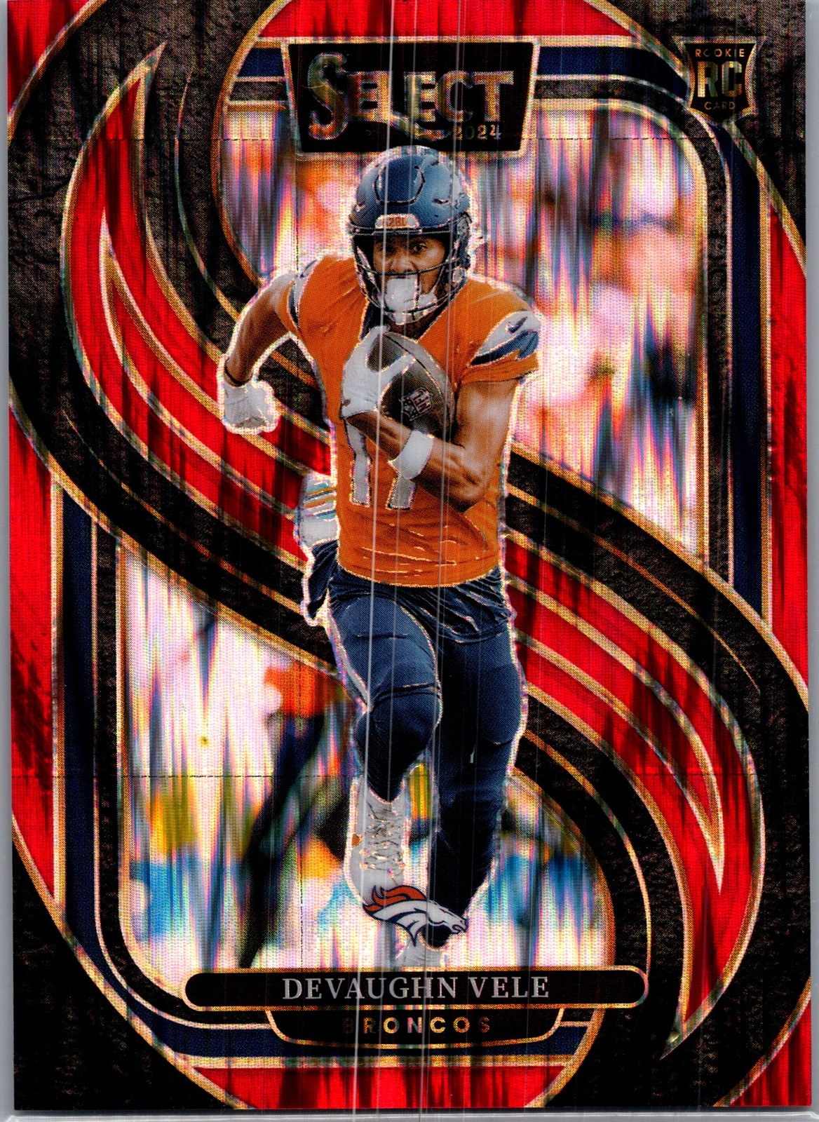 2024 Panini Select #150 Devaughn Vele Red Prizm Shock #/249