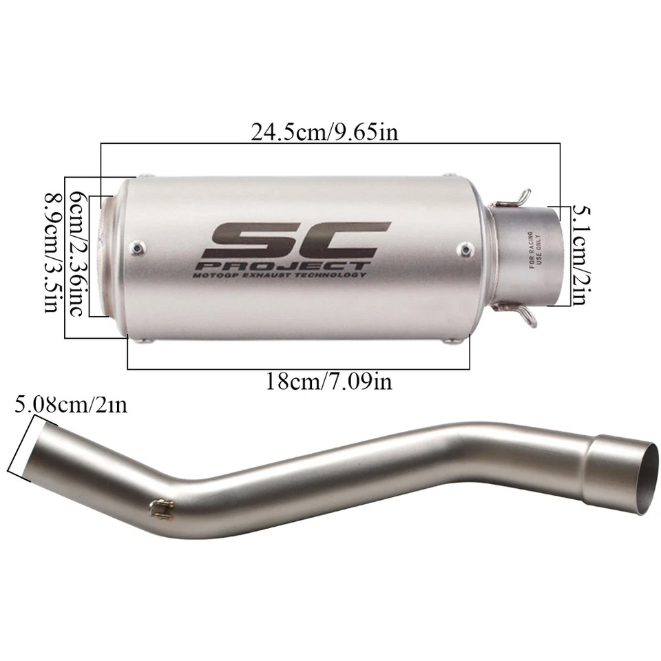 Средние глушители для выхлопной трубы мотоцикла Kawasaki Ninja ZX10R 2008-2020 - Изображение 4 из 4