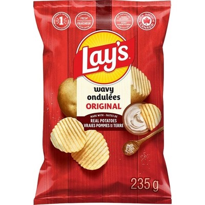2-Pack Lay's Wavy Original potato chips