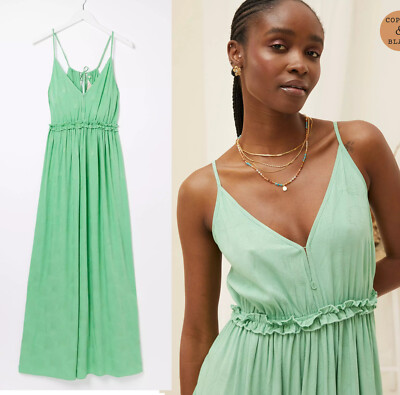 Copper & Black x Fat Face Mint Green Lily Embroidered Maxi Summer Dress size 10 | eBay Copper & Black x Fat Face Mint Green Lily Embroidered Maxi Summer Dress size 10 | eBay