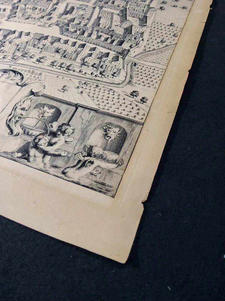 Mapa Ayx Francia Joan Blaeu Circa 1704 Siglo XVIII Placa de Cobre Grabado Antiguo Foto 2 de 4