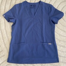 Figs Casma Three Pocket Scrub Top Womens Small Big Sky