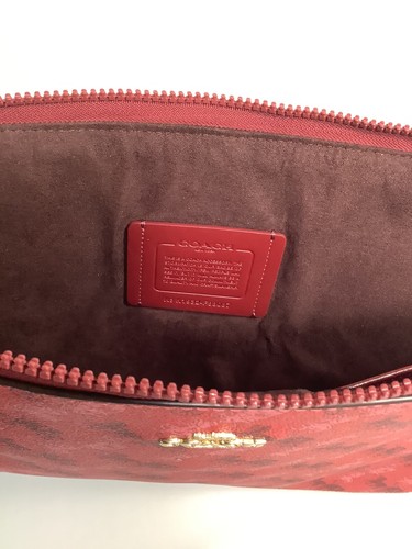 COACH HORSE AND CARRIAGE SIGNATURE RED LAPTOP TABLET - Picture 6 of 10