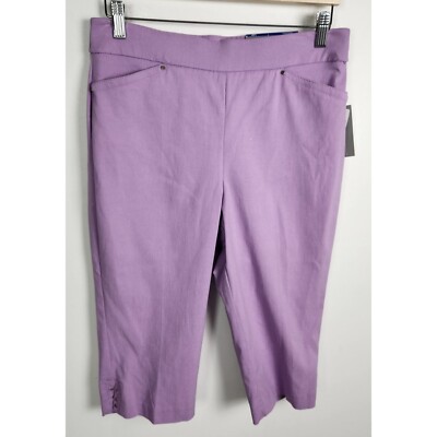 Signature Slimming by Christopher Banks 10P Purple Modern Fit Capri  NWT