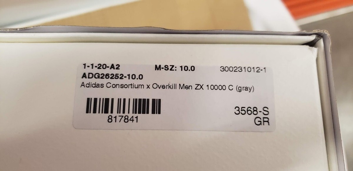 ADIDAS CONSORTIUM ZX 10000 C OVERKILL G26252 SIZE 10 ADIDAS CONSORTIUM ZX 10000 C OVERKILL G26252 SIZE 10