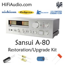 Sansui A-80 ricostruzione restauro recap upgrade kit riparazione condensatore