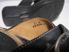 Women's BOC Born Black Leather Wedge Heel Platform Buckle Slip-on Size 8/39 W349 — photo 3
