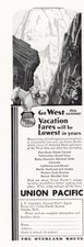 1932 Union Pacific Railway: Go West This Summer Vintage Print Ad