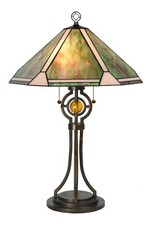 Lampada da tavolo extra large Majestic Tiffany - larghezza 20" (risparmio energetico)