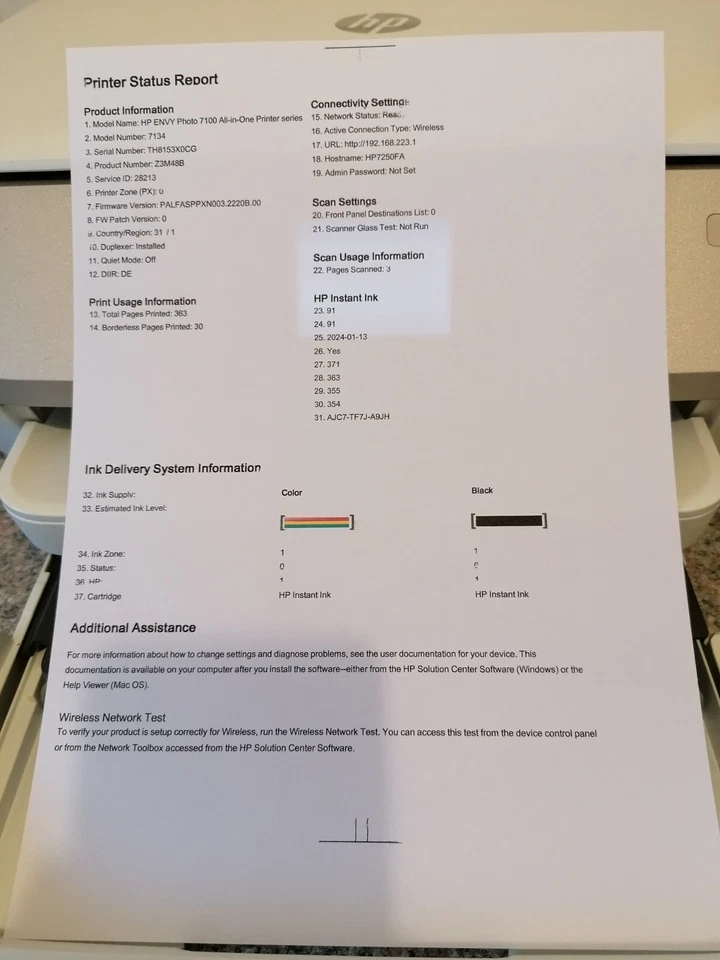 HP ENVY Photo 7134 All-in-One Wi-Fi Bluetooth Inkjet Photo Printer - Image 2 of 4