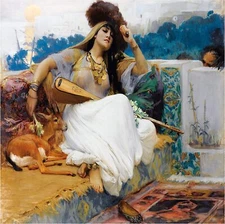 Young Woman Girl Sunset Tile Mural Kitchen Bathroom Backsplash Marble Ceramic