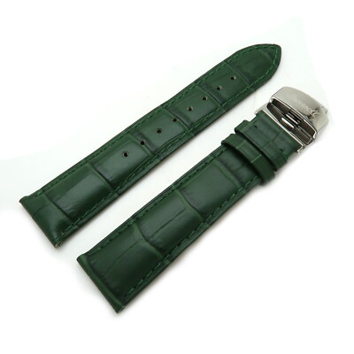 Ingersoll Replacement Leather Strap Green Lug Width 22mm with Folding Clasp 