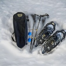 Atlas 925 Trail SLS Snowshoes Snow Shoes Set - Black - Includes Carry Bag Polls