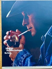 1985 Marlboro Komm auf den vollen Geschmack Original Vintage Advert Werbung