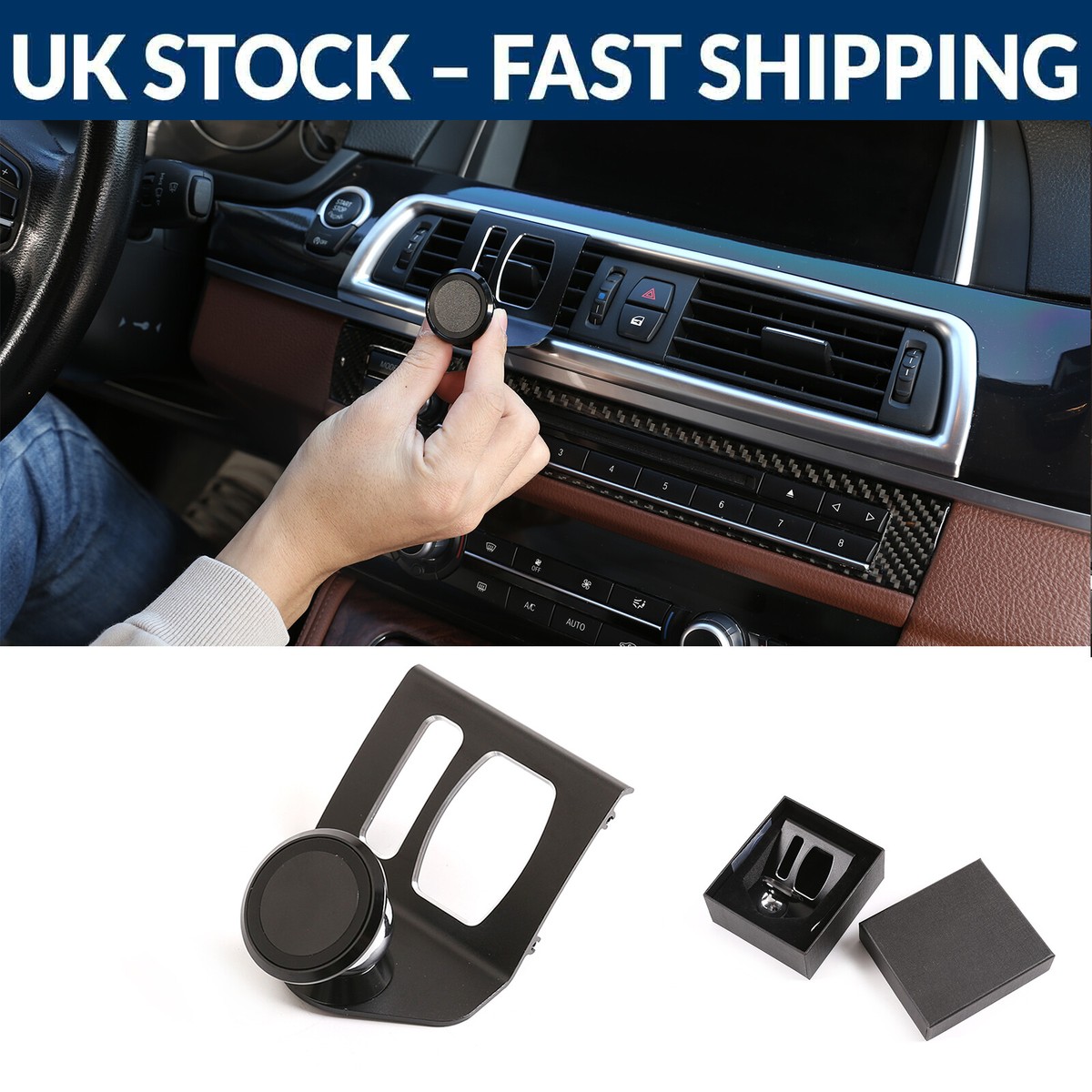 Center Air Vent Cell Phone Holder Mount Fits BMW Series F10 F11
